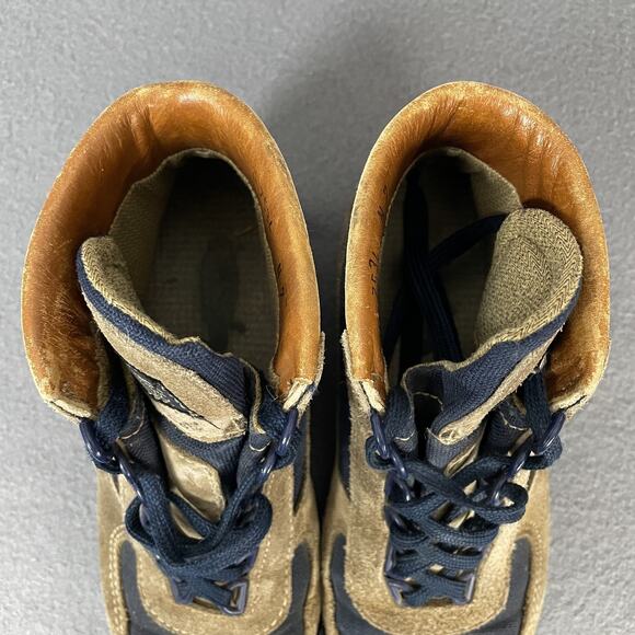 Vintage Vasque Shoes Mens Size 7 Blue Tan Suede Gore-Tex Hiking Boots 7534 80s main image 9